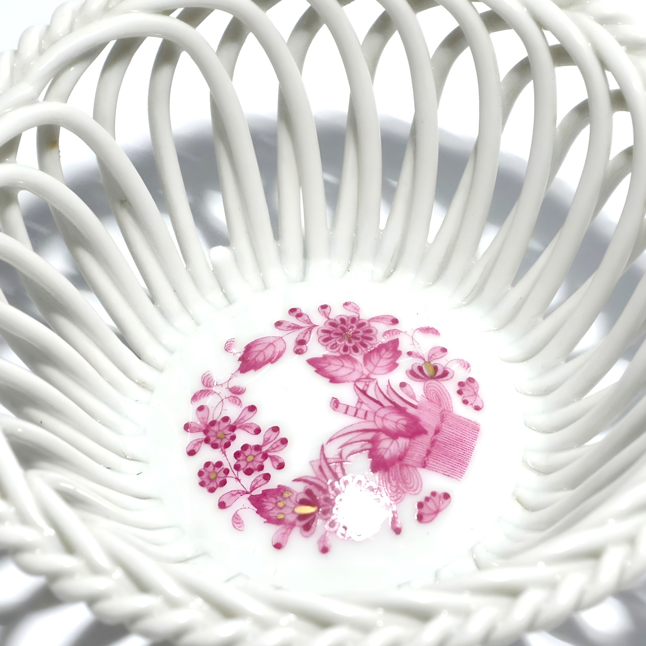 Herend Indian Purple Blumen-Korb - Geflochtener Pflanzer